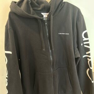 Calvin Klein Black Zip-Up Hoodie